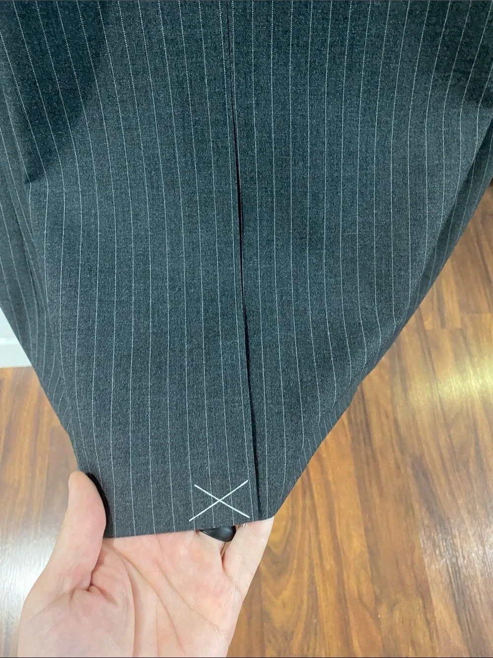 🆕 Chaps Performance Series Charcoal Grey Pinstripe Suit Jacket Stretch 50R